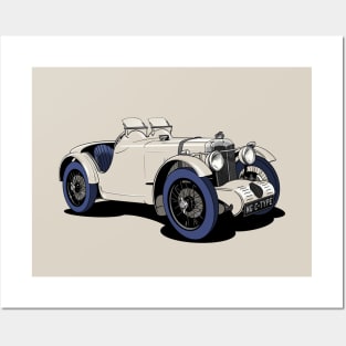 MG C-Type Vintage Racing Car Posters and Art